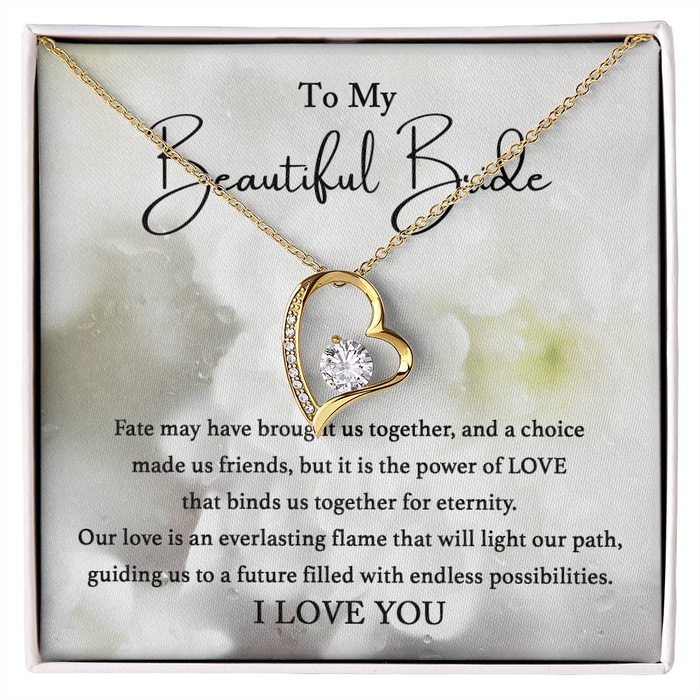 An Everlasting Flame - Forever Love Necklace For Bride