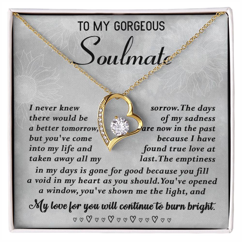 My Love For You Will Continue To Burn Bright - Forever Love Necklace For Soulmate