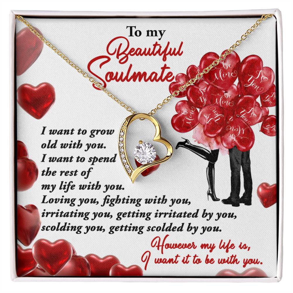 To Grow Old With You - Forever Love Necklace For Soulmate