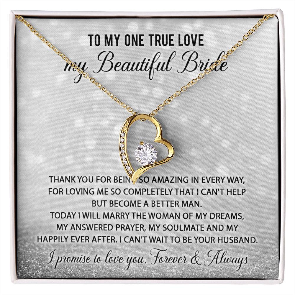 Can't Wait To Be Your Husband - Forever Love Necklace For Bride