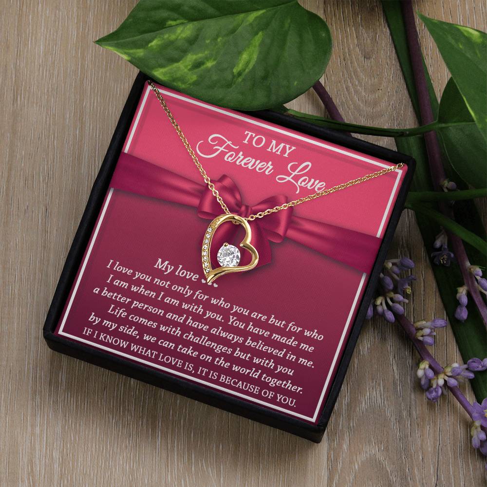Taking On The World Together - Forever Love Necklace For My Love