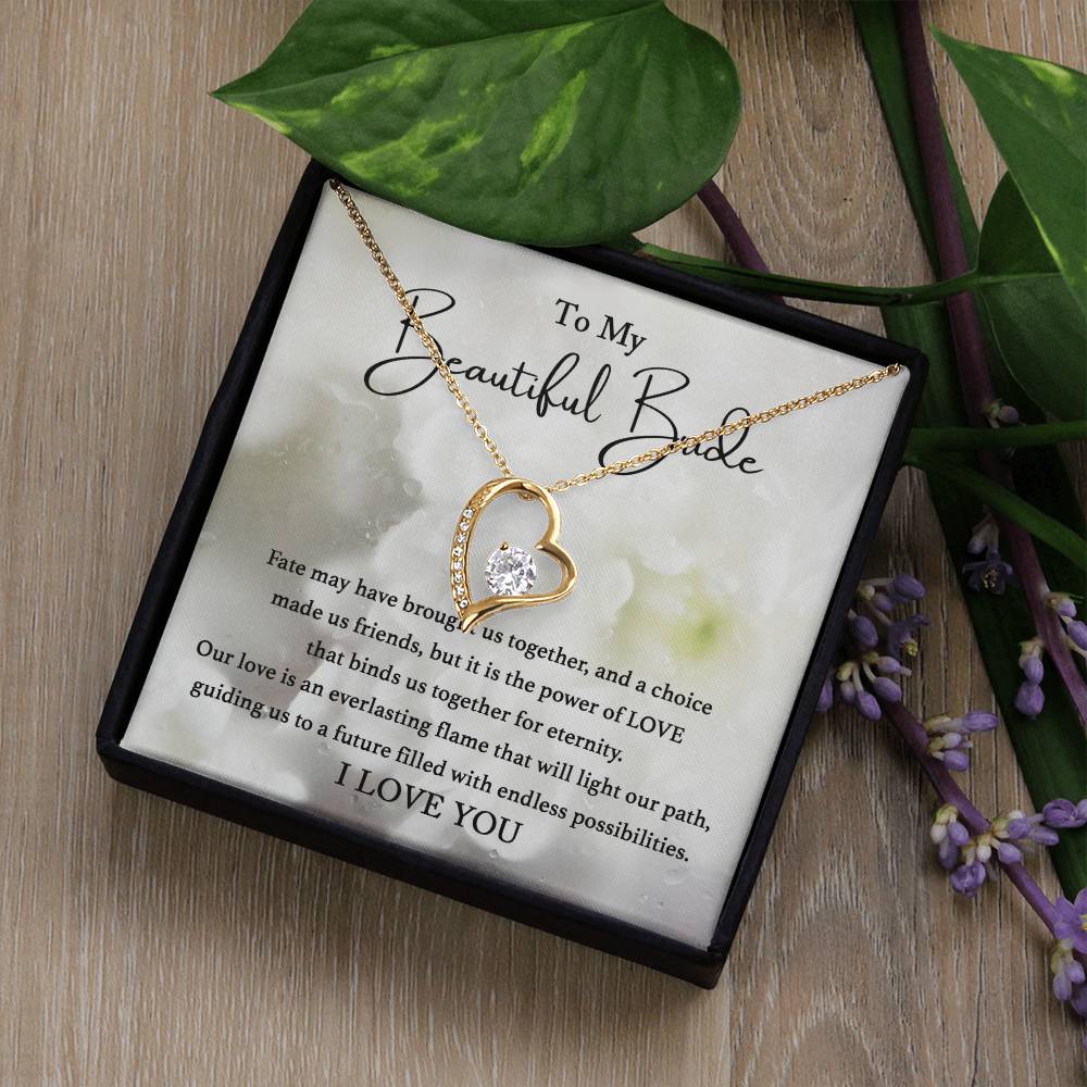 An Everlasting Flame - Forever Love Necklace For Bride