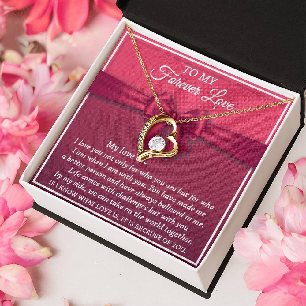 Taking On The World Together - Forever Love Necklace For My Love