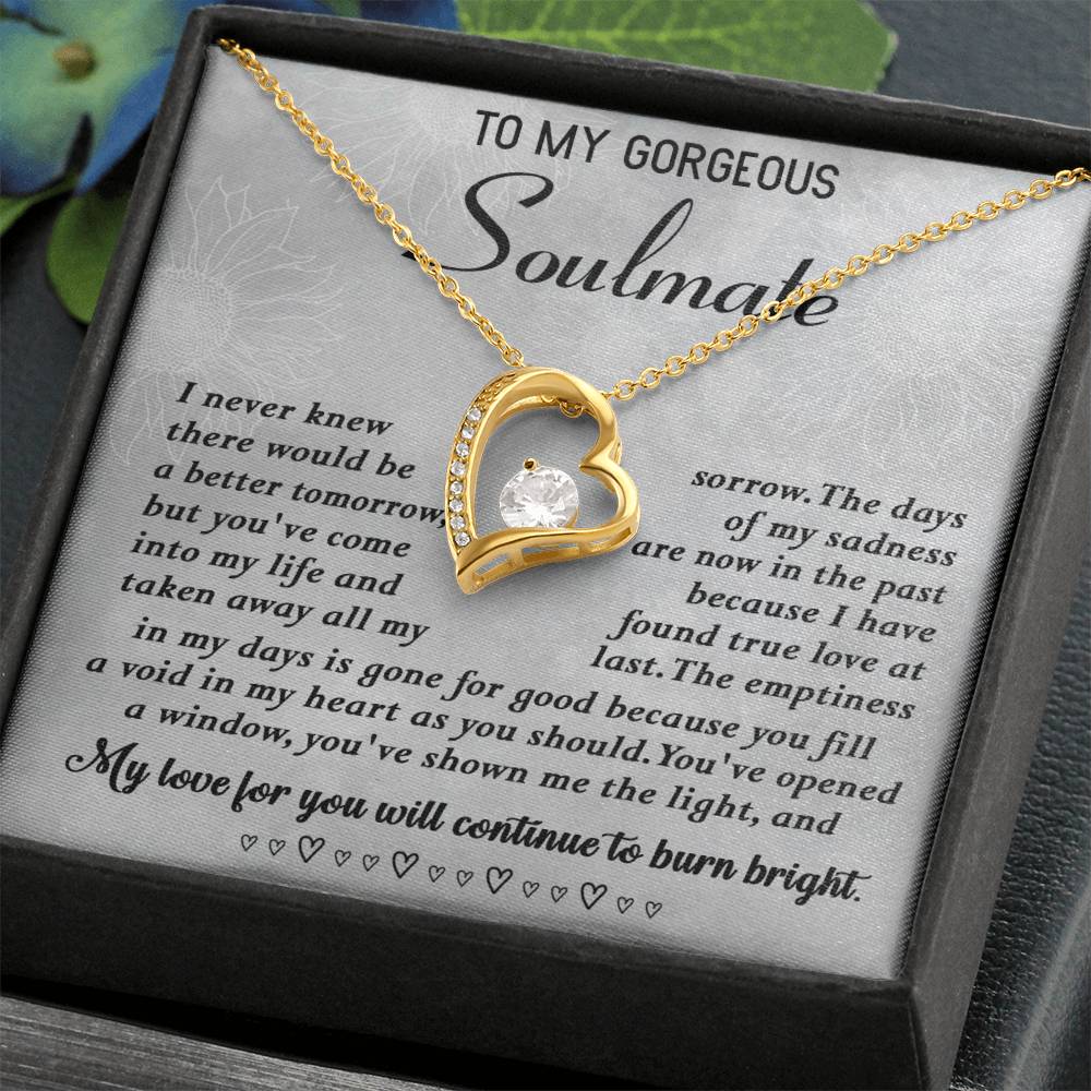My Love For You Will Continue To Burn Bright - Forever Love Necklace For Soulmate