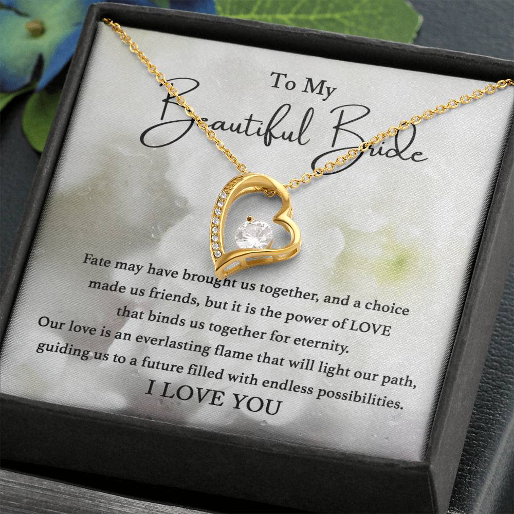 An Everlasting Flame - Forever Love Necklace For Bride