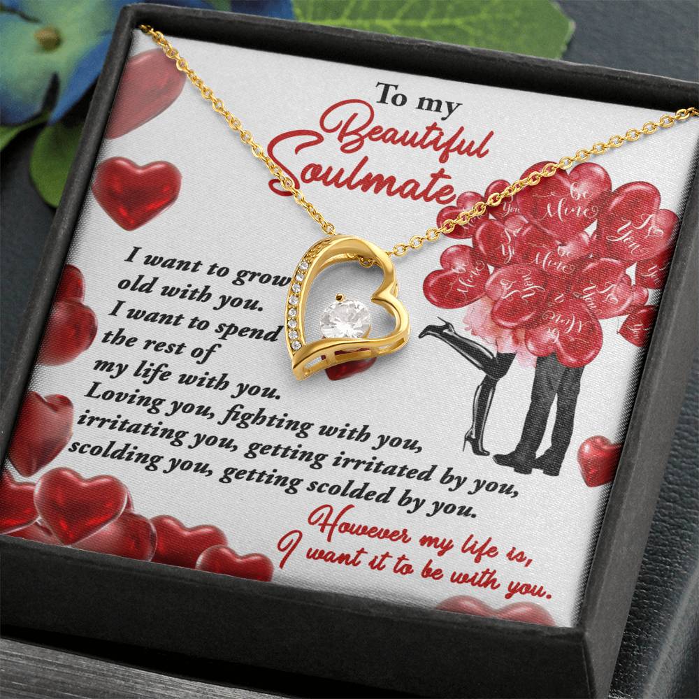 To Grow Old With You - Forever Love Necklace For Soulmate