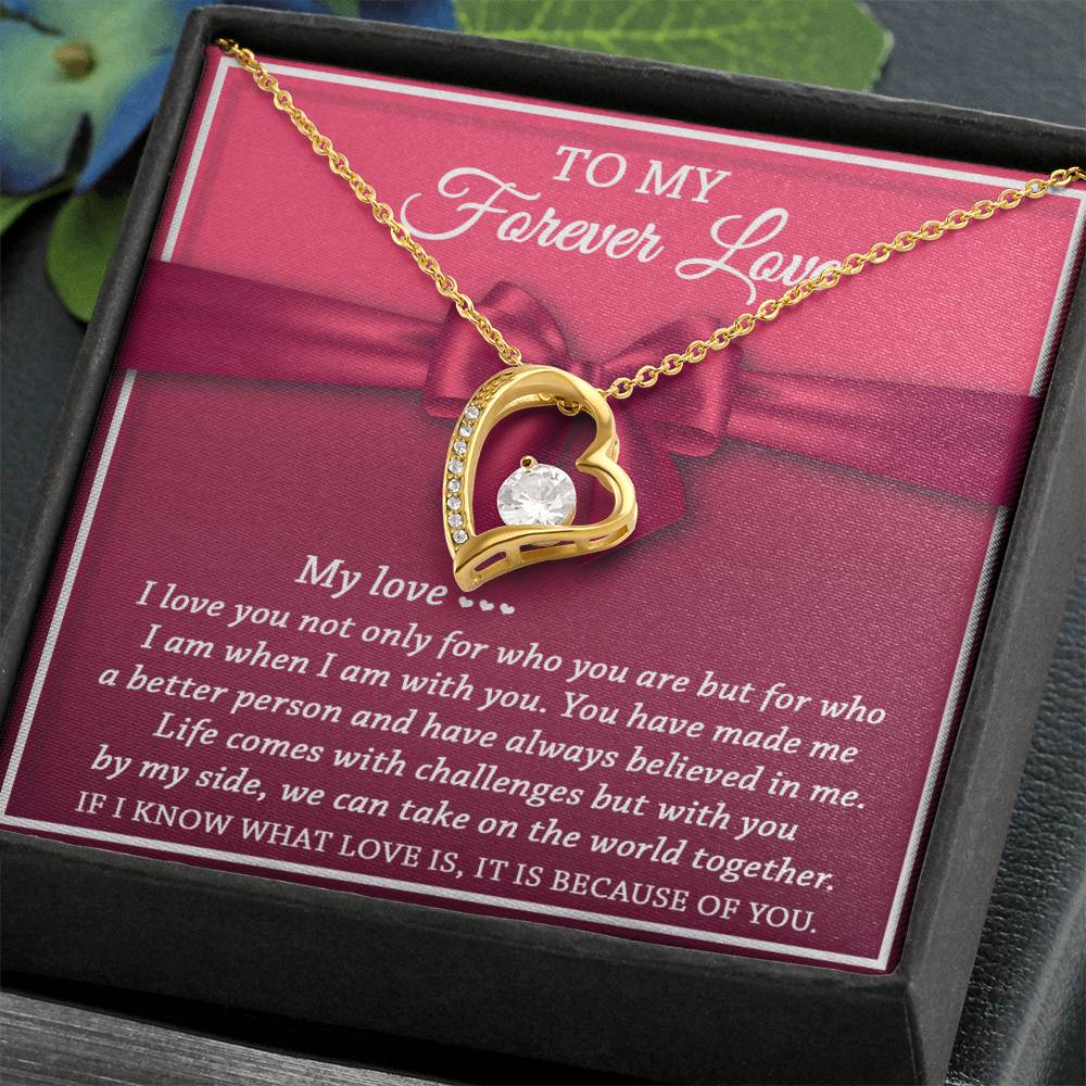 Taking On The World Together - Forever Love Necklace For My Love