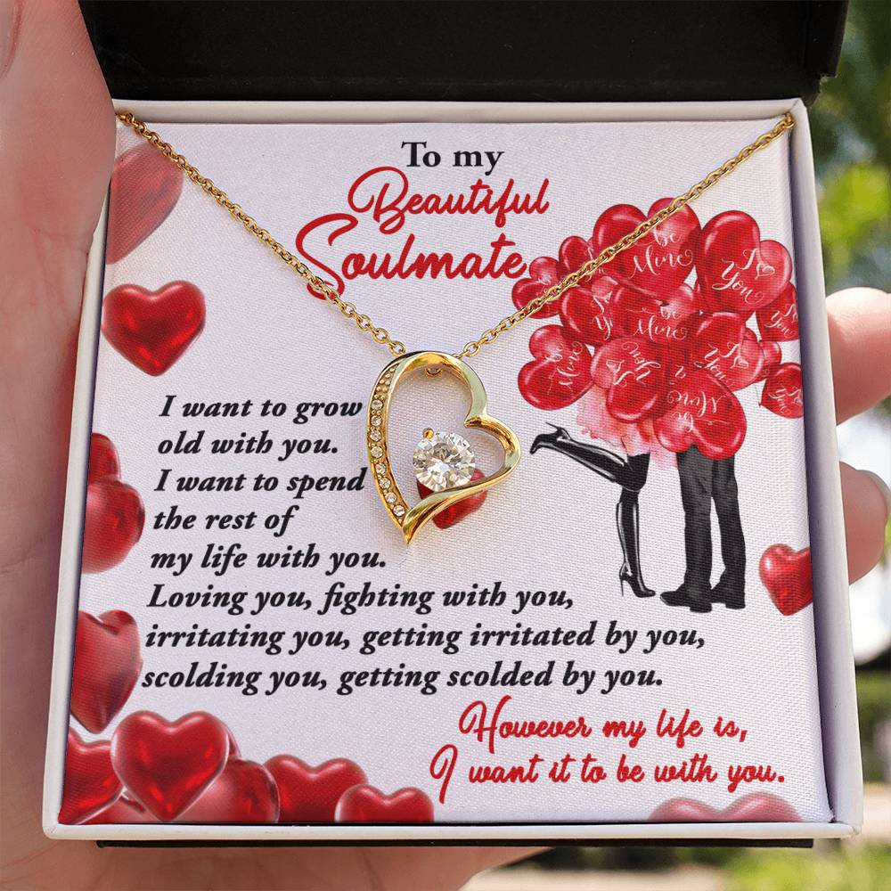 To Grow Old With You - Forever Love Necklace For Soulmate