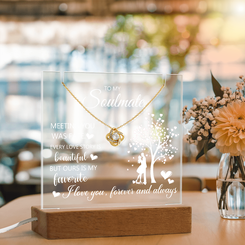 Eternal Embrace Acrylic & Necklace Set