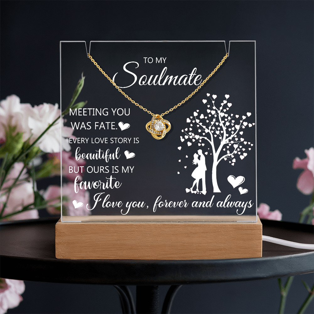 Eternal Embrace Acrylic & Necklace Set