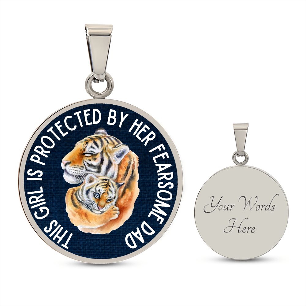 Fearsome Dad Graphic Pendant Necklace For Daughter