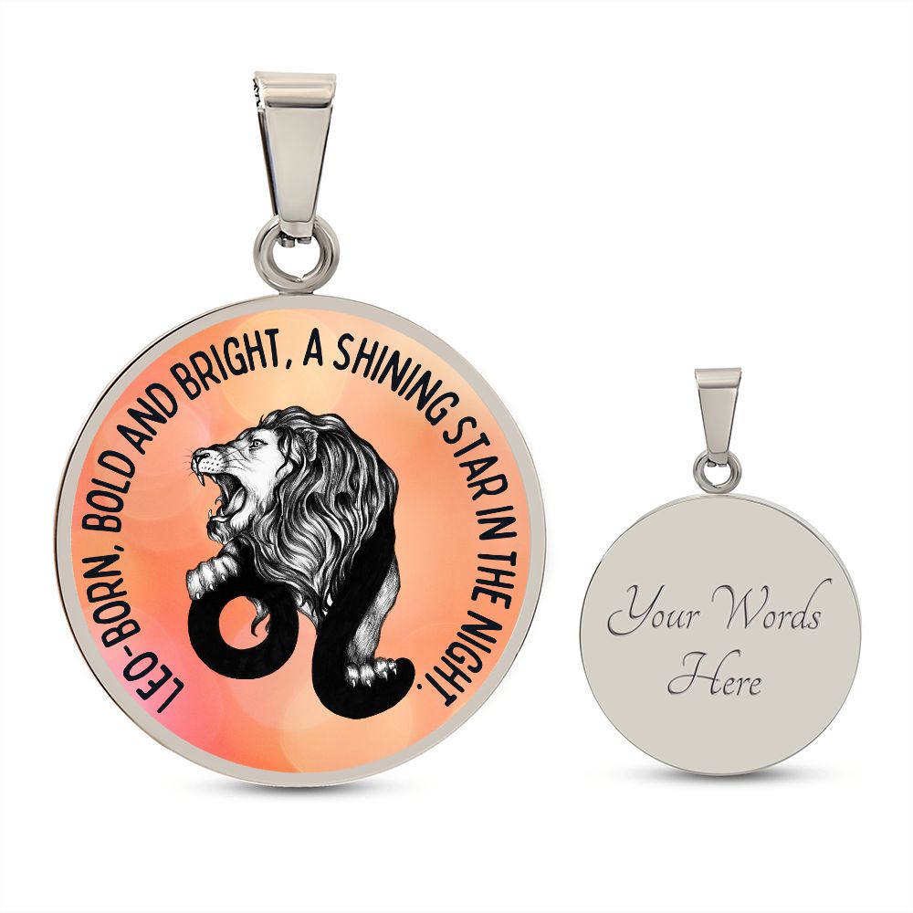 Leo Bold And Bright Graphic Pendant Necklace