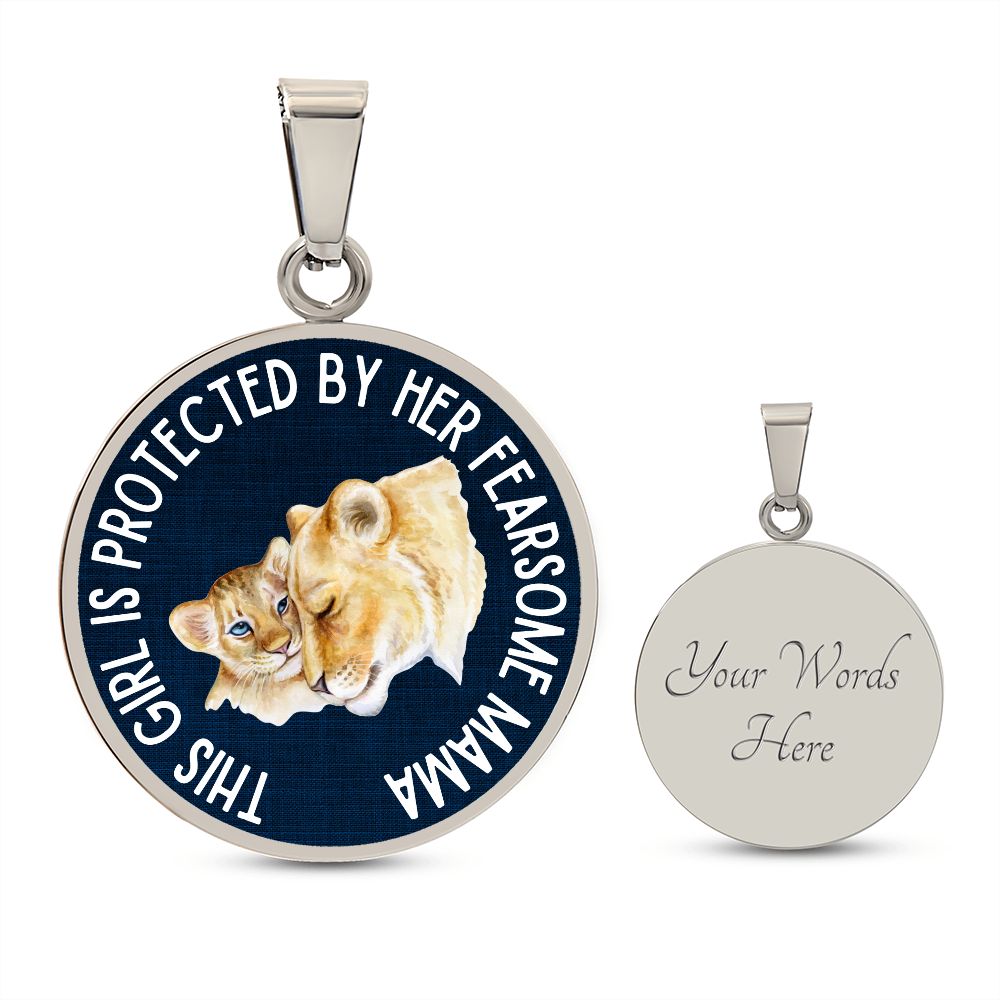 Fearsome Mama Graphic Pendant Necklace For Daughter