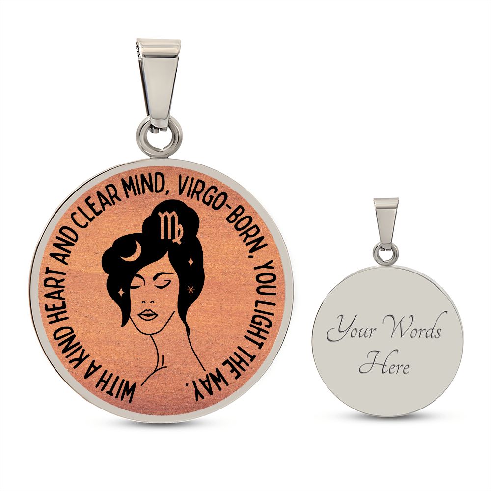 Virgo Light The Way Graphic Pendant Necklace