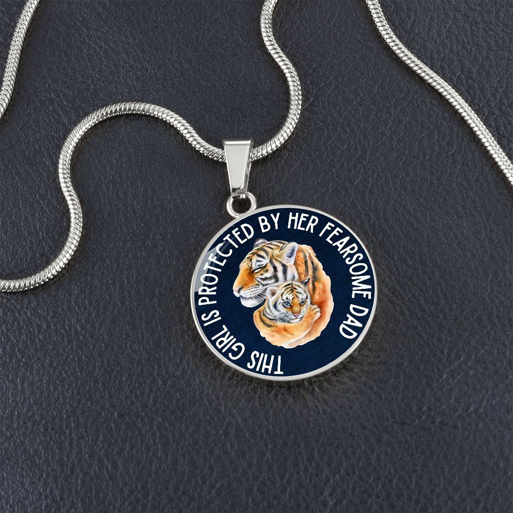 Fearsome Dad Graphic Pendant Necklace For Daughter