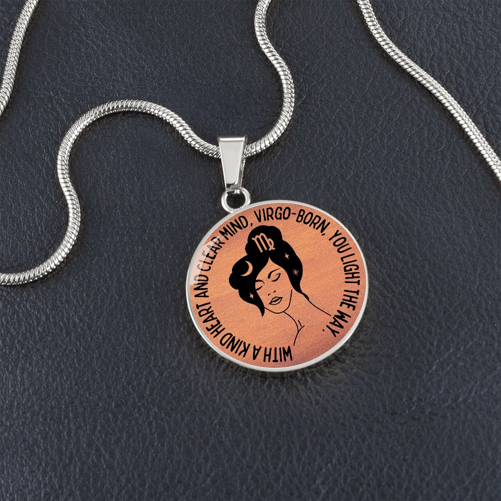 Virgo Light The Way Graphic Pendant Necklace