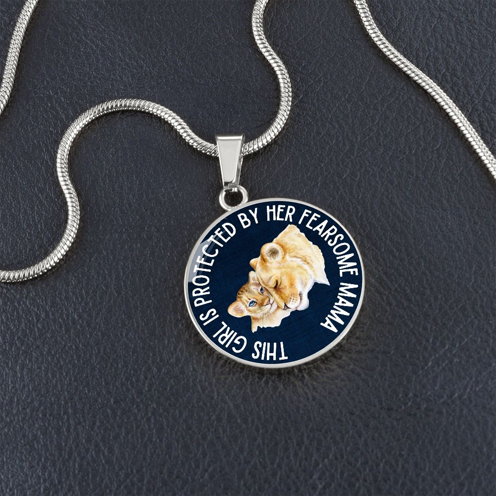 Fearsome Mama Graphic Pendant Necklace For Daughter
