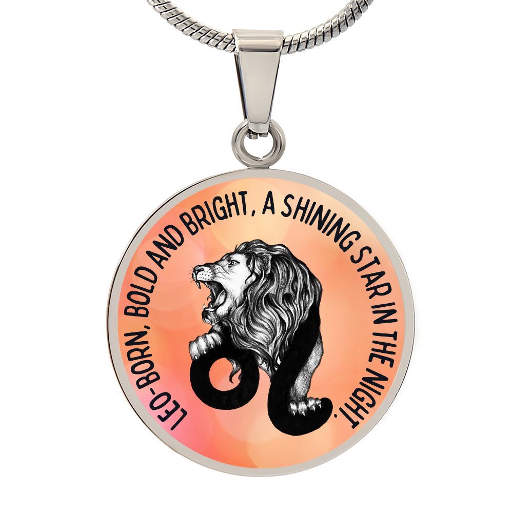 Leo Bold And Bright Graphic Pendant Necklace