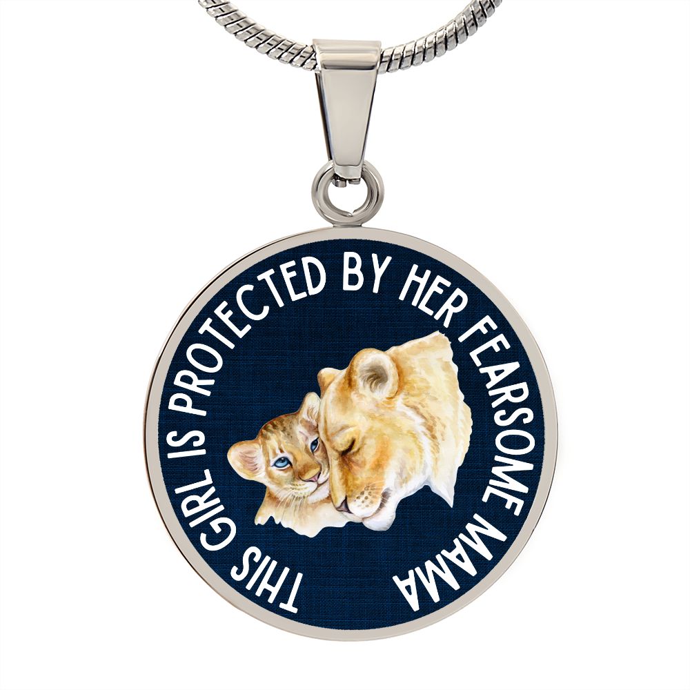 Fearsome Mama Graphic Pendant Necklace For Daughter