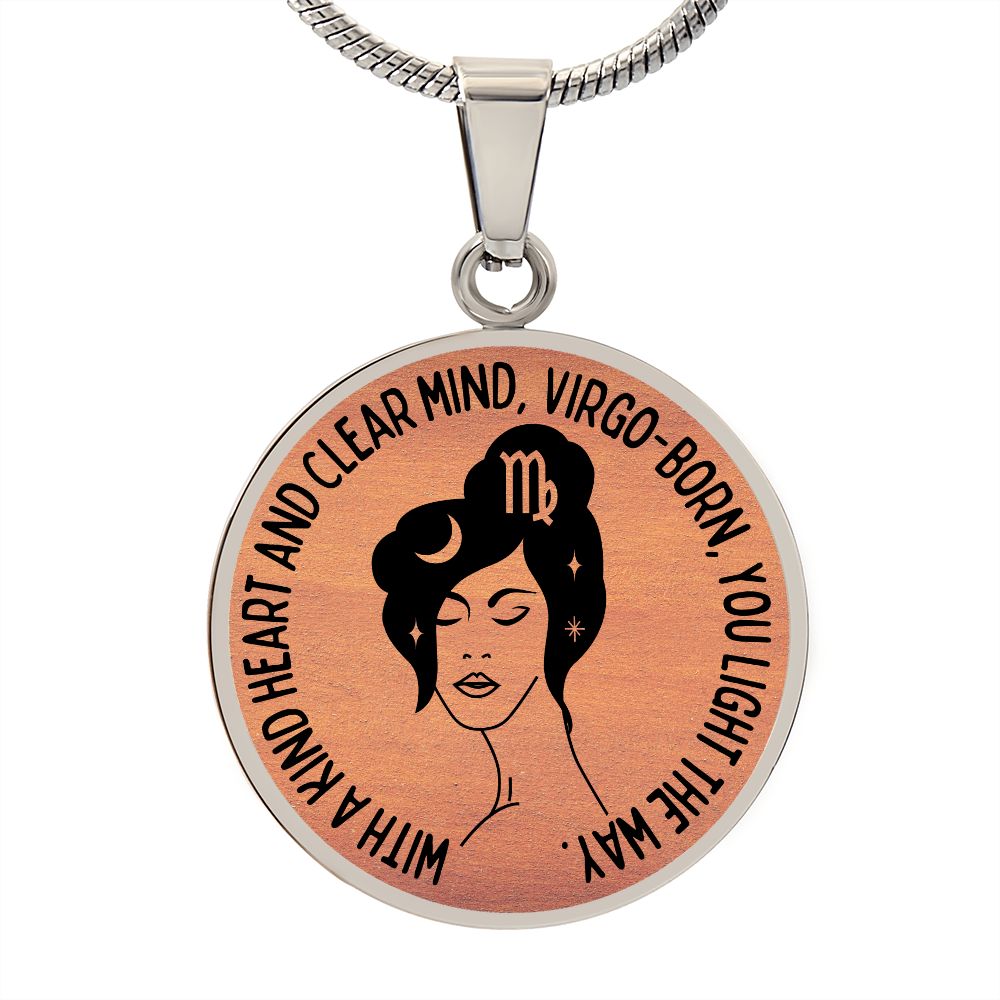 Virgo Light The Way Graphic Pendant Necklace