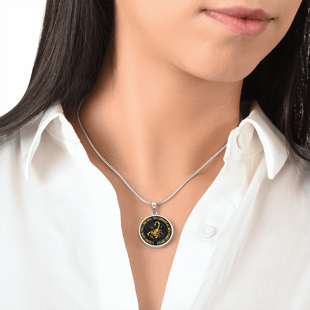 Scorpio With Power Untold Graphic Pendant Necklace