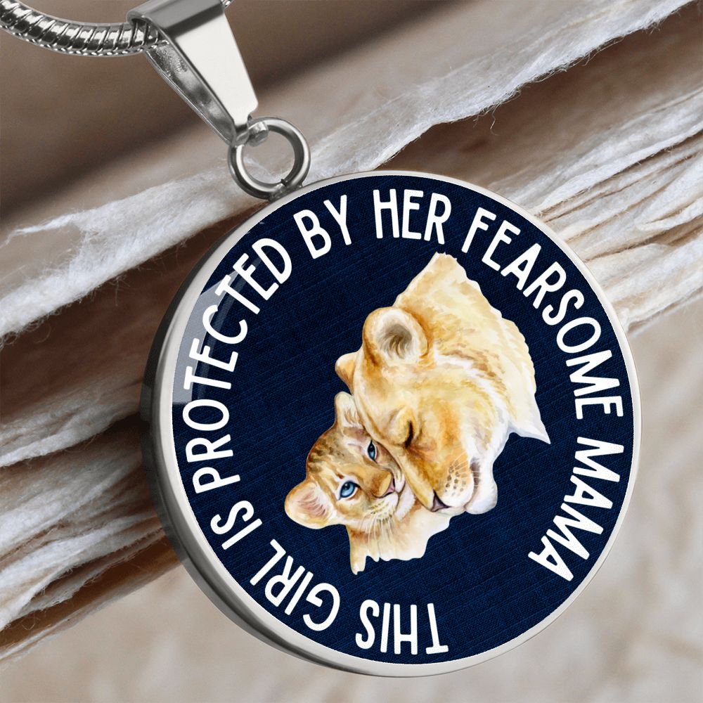 Fearsome Mama Graphic Pendant Necklace For Daughter