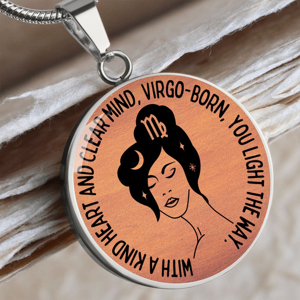 Virgo Light The Way Graphic Pendant Necklace