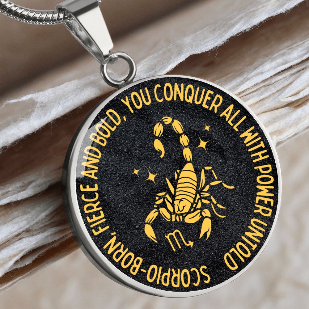 Scorpio With Power Untold Graphic Pendant Necklace