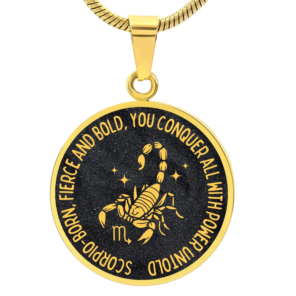 Scorpio With Power Untold Graphic Pendant Necklace
