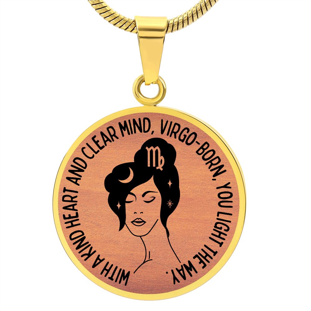 Virgo Light The Way Graphic Pendant Necklace