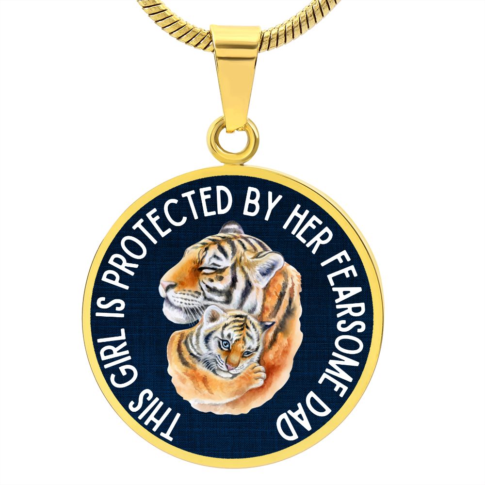 Fearsome Dad Graphic Pendant Necklace For Daughter