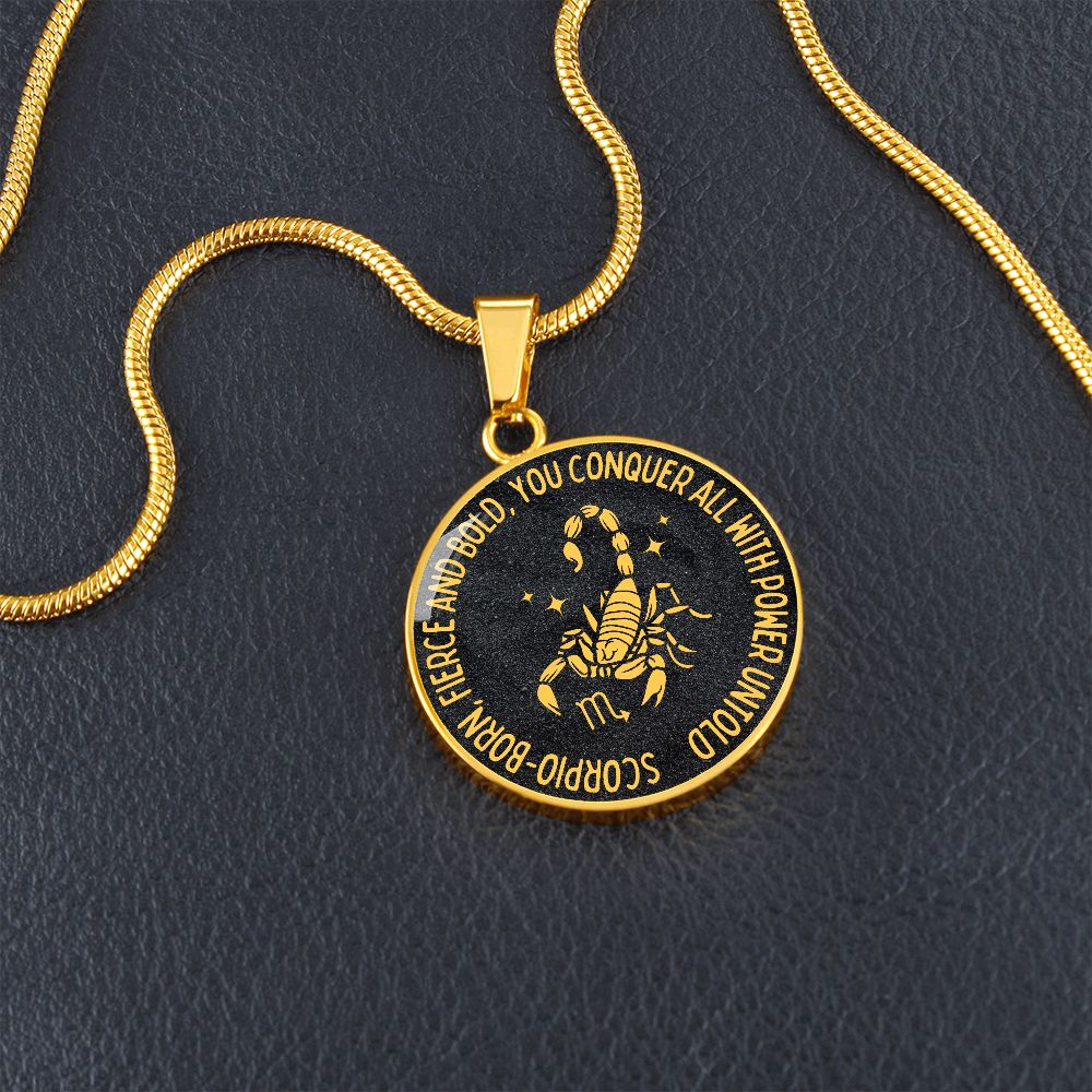 Scorpio With Power Untold Graphic Pendant Necklace