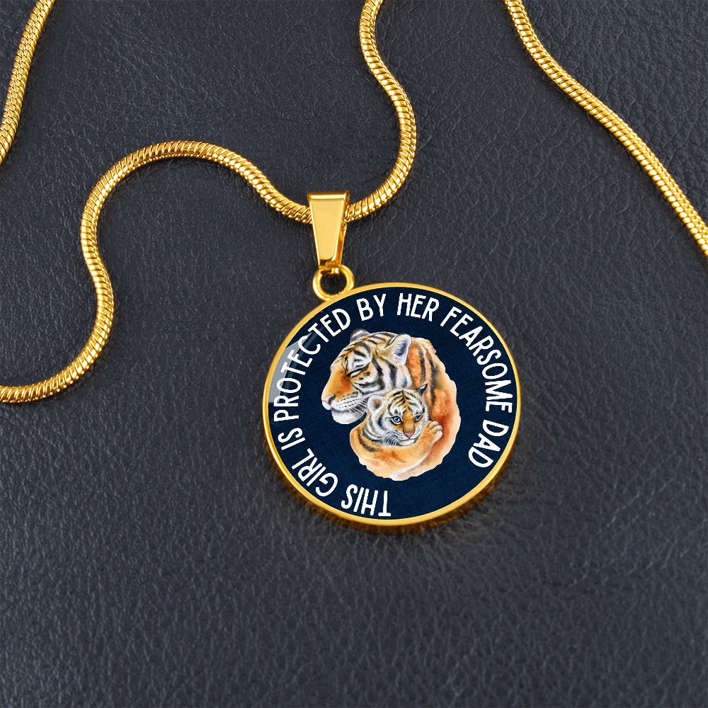 Fearsome Dad Graphic Pendant Necklace For Daughter