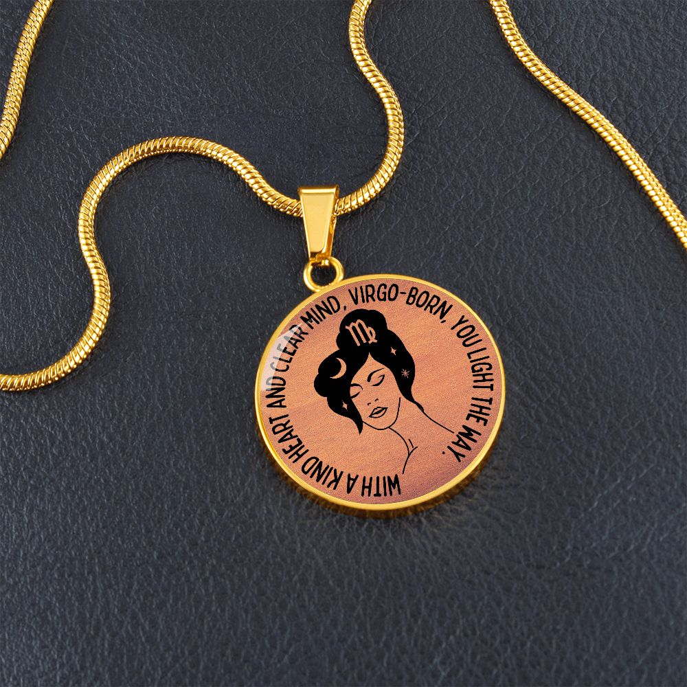 Virgo Light The Way Graphic Pendant Necklace