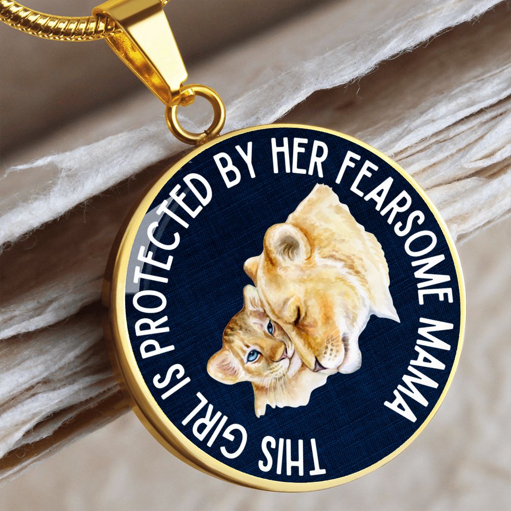 Fearsome Mama Graphic Pendant Necklace For Daughter