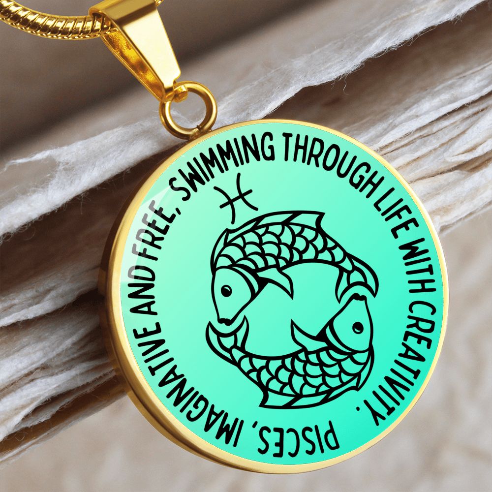 Pisces Imaginative And Free Graphic Pendant Necklace