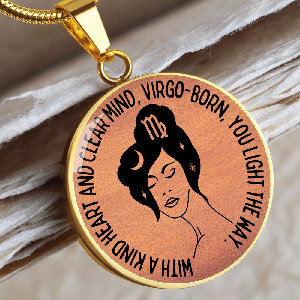 Virgo Light The Way Graphic Pendant Necklace