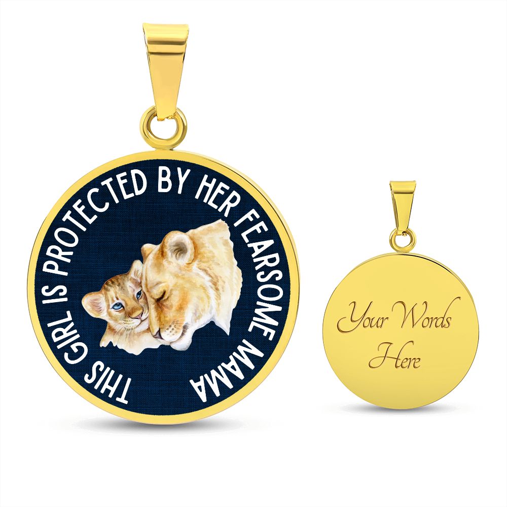 Fearsome Mama Graphic Pendant Necklace For Daughter