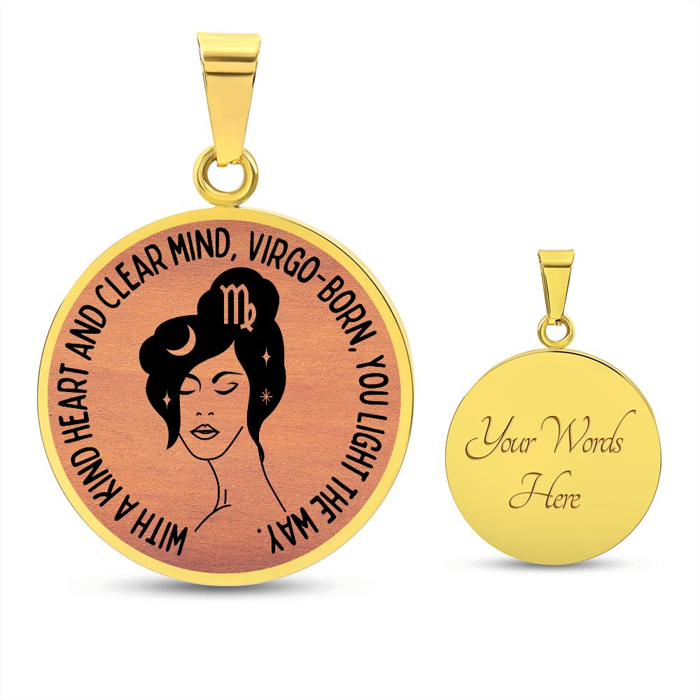Virgo Light The Way Graphic Pendant Necklace
