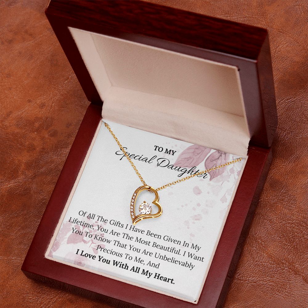 To My Special Daughter - Forever Love Necklace For Daughter