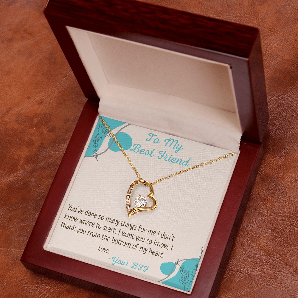 From The Bottom Of My Heart - Forever Love Necklace For Best Friend