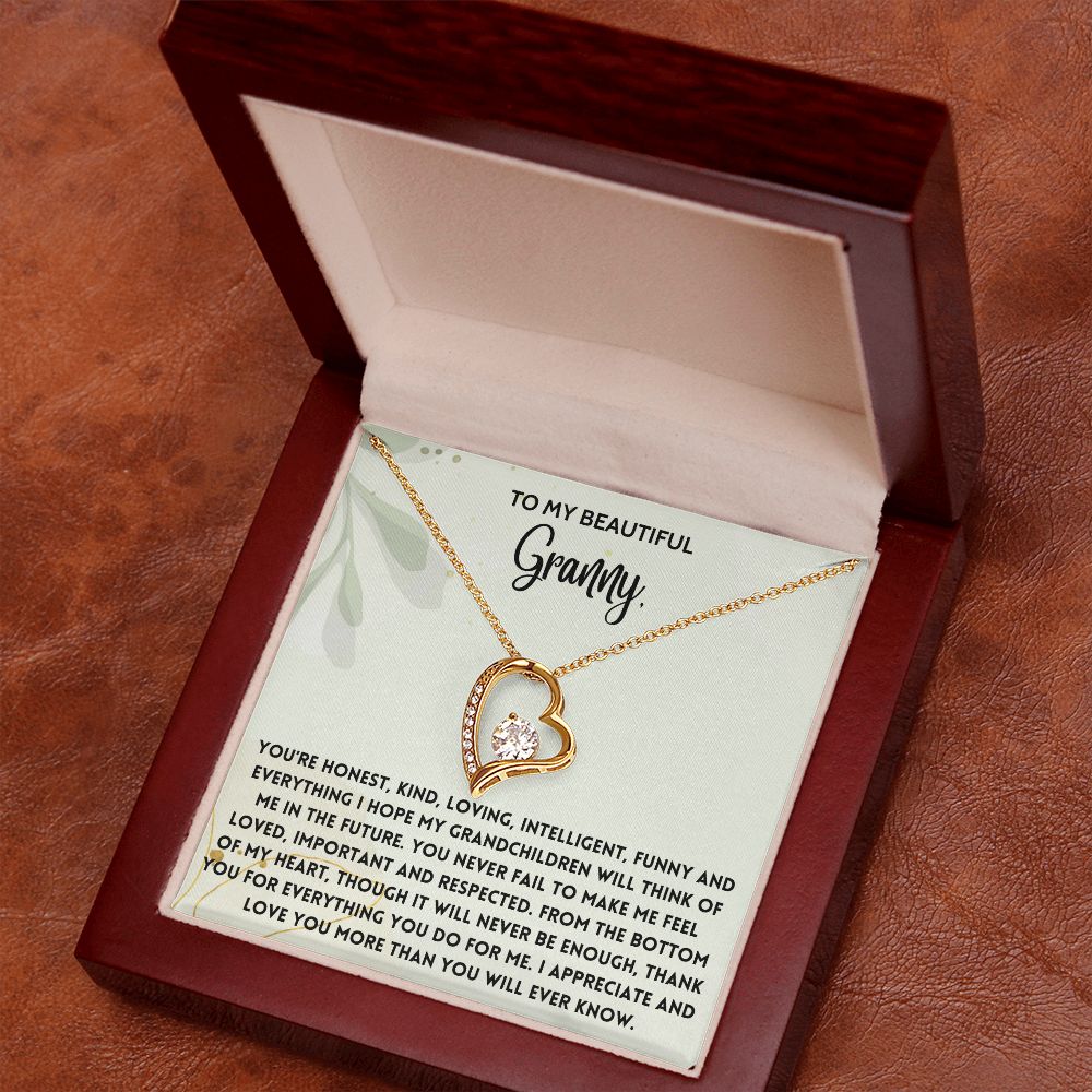 Appreciate and Love You - Forever Love Necklace for Grandma
