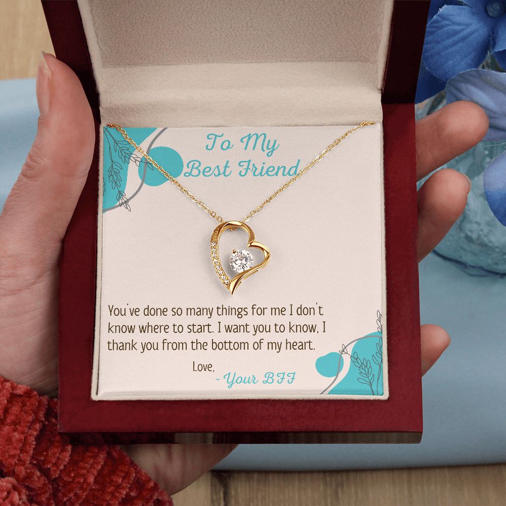 From The Bottom Of My Heart - Forever Love Necklace For Best Friend
