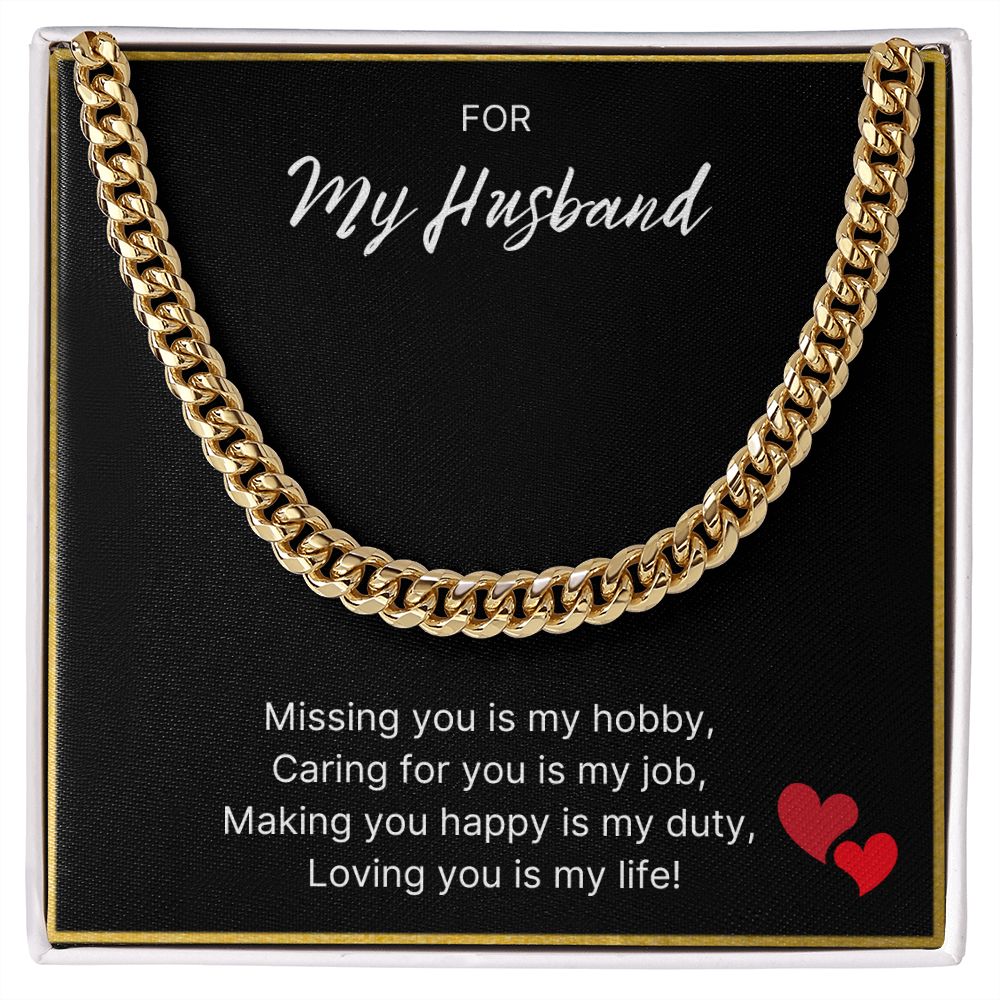 Loving You Is My Life - Cuban Link Chain For Husband