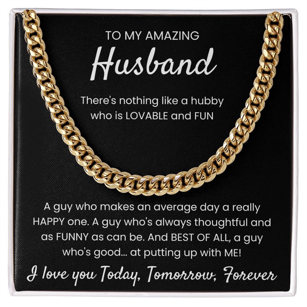 Lovable And Fun - Length Adjustable Cuban Link Chain For Husband