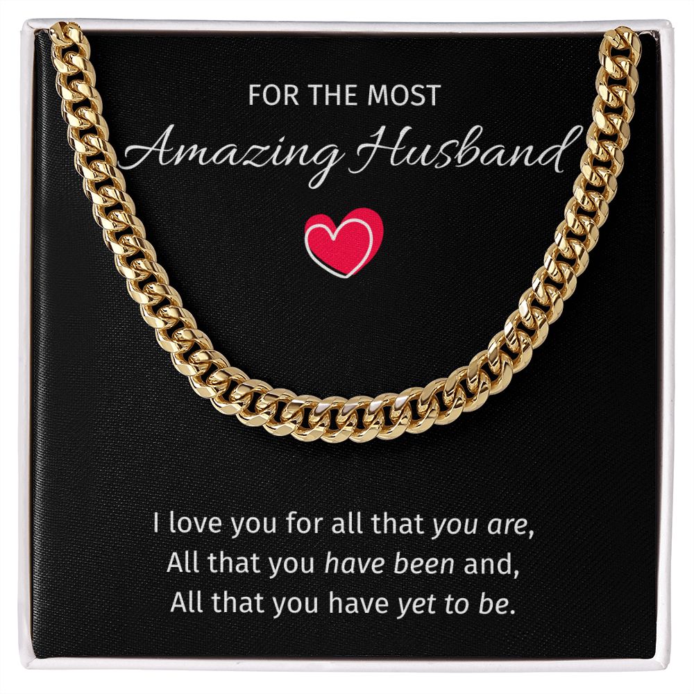 Most Amazing Husband - Cuban Link Chain For Husband