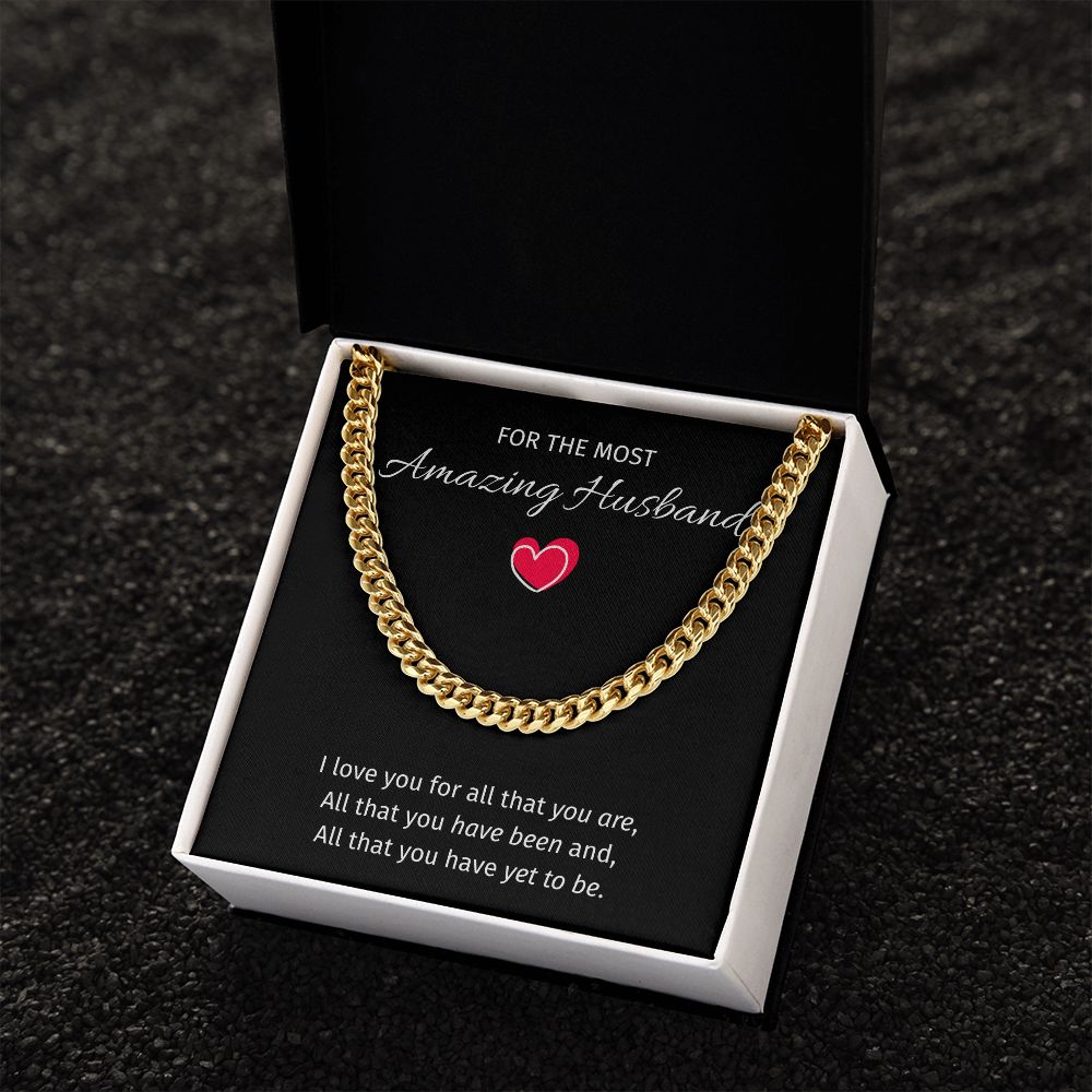 Most Amazing Husband - Cuban Link Chain For Husband