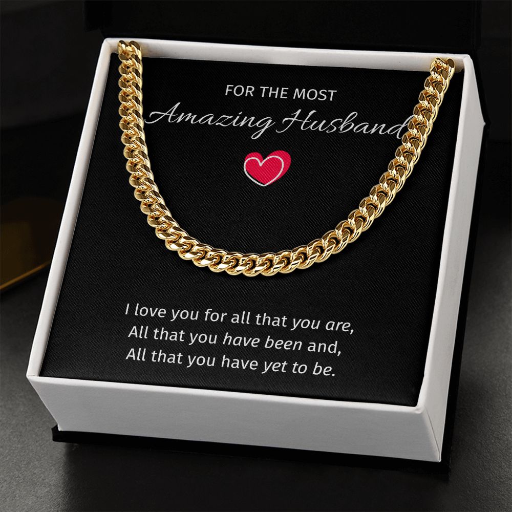 Most Amazing Husband - Cuban Link Chain For Husband