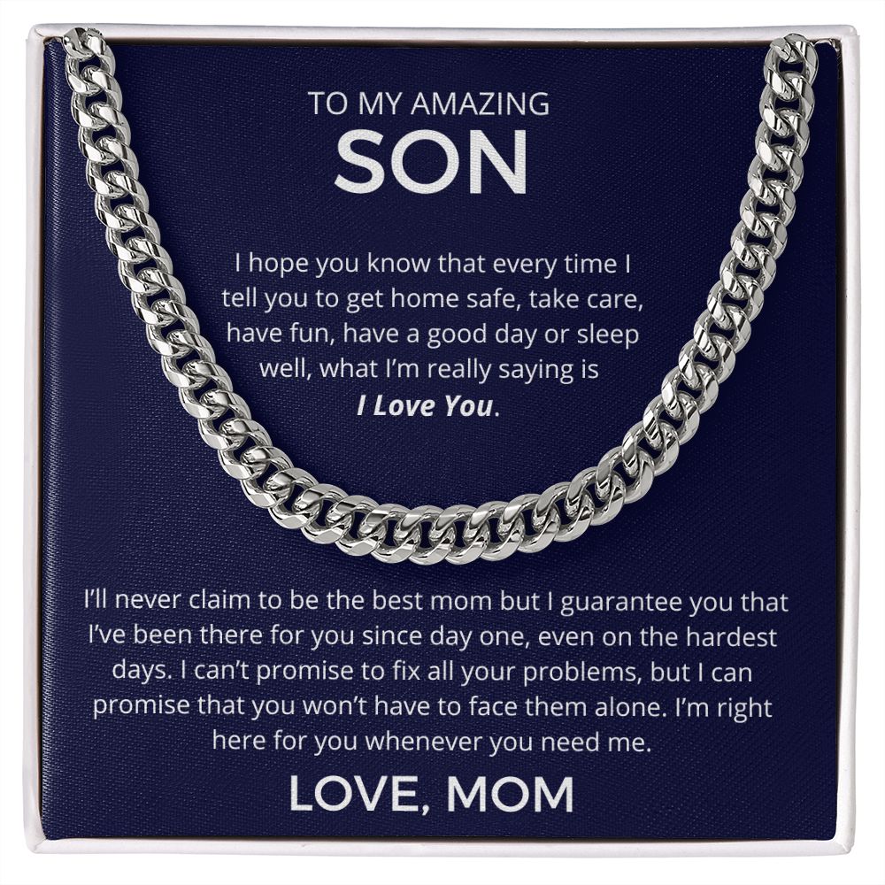 I'm Right Here For You - Length-Adjustable Cuban Link Chain For Son
