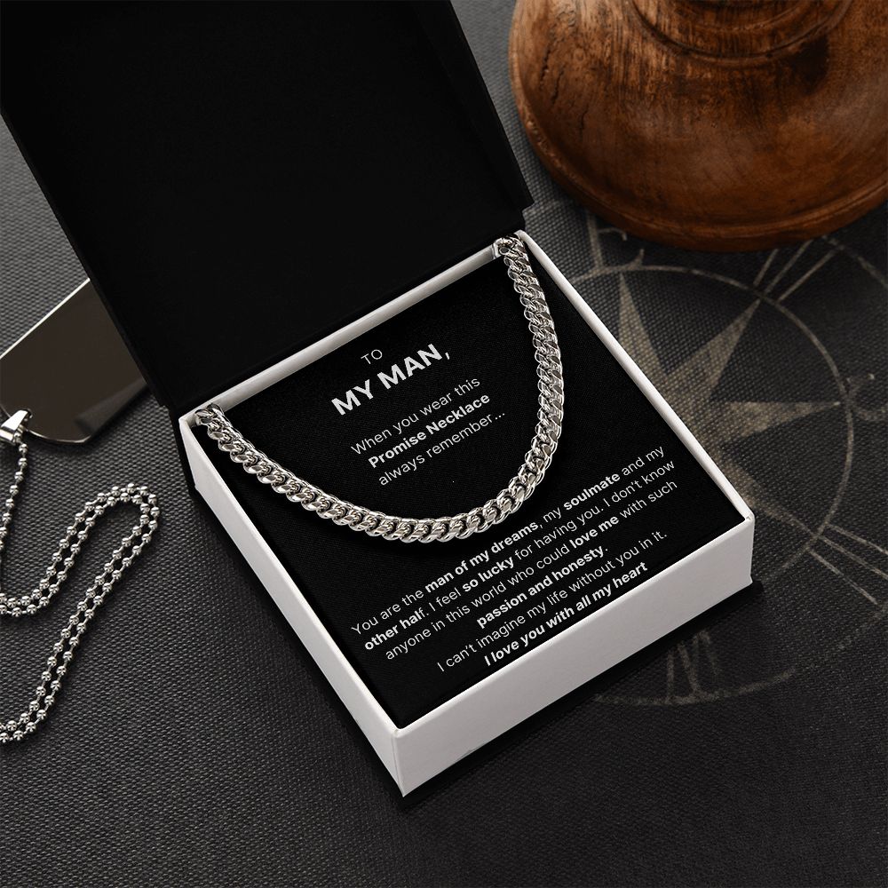 Promise Necklace - Cuban Link Chain For Husband / Boyfriend